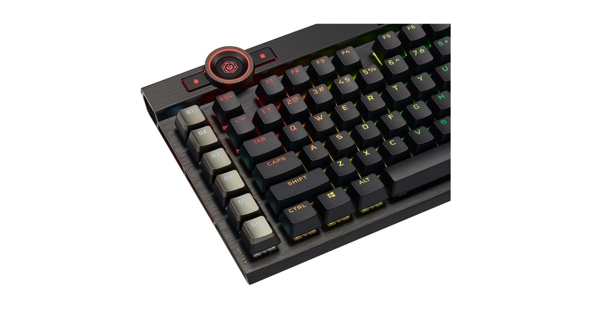 schwarz, OPX Gaming-Tastatur RGB, DE-Layout, Corsair Corsair K100