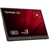 ViewSonic ViewSonic VA1655, LED-Monitor 39.5 cm (16 Zoll), schwarz, FullHD, IPS, USB-C, Mini-HDMI