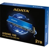 ADATA LEGEND 700 2 TB, SSD blau/gold, PCIe 3.0 x4, NVMe 1.3, M.2 2280