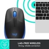 Logitech M190, Maus schwarz/blau