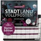 Denkriesen Stadt Land Vollpfosten - Horror Edition, Partyspiel A4-Spielblock