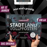 Denkriesen Stadt Land Vollpfosten - Horror Edition, Partyspiel A4-Spielblock