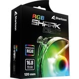 Sharkoon SHARK Disc RGB Fan, Gehäuselüfter transparent, 120 mm