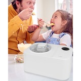 Clatronic Eiscreme-Maker ICM 3784, Eismaschine weiß, für 1.200ml Eiscreme, 110 Watt Kompressor