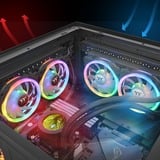 Thermaltake SWAFAN 14 RGB 140x140x25, Gehäuselüfter schwarz, 3er Pack, inkl Controller, 140 mm