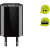 goobay USB-Ladegerät 1 A (5W) schwarz schwarz