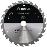 Bosch Kreissägeblatt Standard for Wood, Ø 165mm, 24Z Bohrung 20mm, für Akku-Handkreissägen