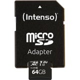 Intenso 64 GB microSDXC, Speicherkarte UHS-I U1, Class 10