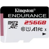 Kingston High Endurance 256 GB microSDXC, Speicherkarte weiß/schwarz, UHS-I U1, Class 10, A1