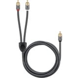 goobay Plus Cinch Y-Kabel                                                                                                                                                                                                                schwarz/silber, 5 Meter