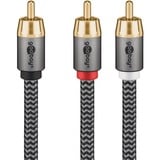 goobay Plus Cinch Y-Kabel                                                                                                                                                                                                                schwarz/silber, 5 Meter