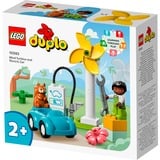 LEGO 10985 DUPLO Windrad und Elektroauto, Konstruktionsspielzeug 