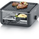 Severin Black Line Lite Mini-Raclette-Grill RG 2360 schwarz, 800 Watt