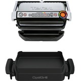 Tefal OptiGrill+ Snacking & Baking GC714D, Kontaktgrill silber/schwarz, 2.000 Watt, mit Backschale