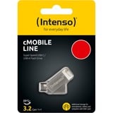 Intenso cMOBILE LINE 128 GB, USB-Stick silber, USB-A 3.2 Gen 1, USB-C 3.2 Gen 1