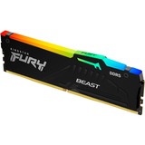 Kingston FURY DIMM 32 GB DDR5-6000, Arbeitsspeicher schwarz, KF560C30BBA-32, FURY Beast RGB, INTEL XMP