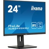 iiyama ProLite XUB2495WSU-B7, LED-Monitor 61.1 cm (24.1 Zoll), schwarz (matt), WUXGA, IPS, HDMI, DisplayPort, Ergonomischer Standfuß