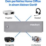 Medion S06e (MD35350), Mini-PC schwarz/silber, ohne Betriebssystem