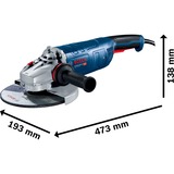 Bosch Winkelschleifer GWS 24-230 P Professional blau, 2.400 Watt