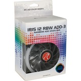 RAIJINTEK IRIS 12 RBW ADD-3, Gehäuselüfter schwarz, 3 Lüfter, Controller und Fernbedienung