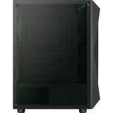 Aerocool Falcon A-BK-v2 , Tower-Gehäuse schwarz, Tempered Glass