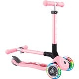 GLOBBER Junior Foldable Fantasy Lights, Scooter rosa, pastellrosa-Flowers