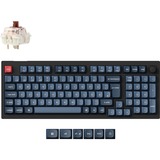 Keychron V5 Max, Gaming-Tastatur schwarz/blaugrau, DE-Layout, Gateron Jupiter Brown, Hot-Swap, RGB