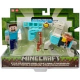 Mattel Minecraft Armored Horse and Steve, Spielfigur 