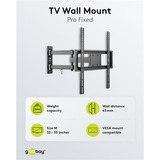 goobay TV-Wandhalterung Basic FULLMOTION (M) schwarz, für 81 - 140cm (32" - 55") Fernseher