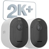 Arlo Pro 5 Spotlight, Überwachungskamera weiß/schwarz, 2er Pack, WLAN, Spotlight, 2K Auflösung