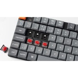 Keychron K1 Max, Gaming-Tastatur grau/orange, DE-Layout, Gateron Low Profile 2.0 Mechanical Brown, Hot-Swap, Aluminiumrahmen, RGB