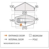 Vango Tunnelzelt F10 Helium UL 2 dunkelgrün, mit Vorraum für Gepäck, Modell 2025