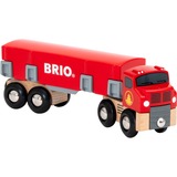 BRIO World Holztransporter mit Magnetladung, Spielfahrzeug rot