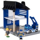 BRIO World Polizeistation mit Einsatzfahrzeug, Spielgebäude blau/schwarz