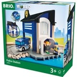 BRIO World Polizeistation mit Einsatzfahrzeug, Spielgebäude blau/schwarz