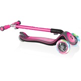 GLOBBER Elite Deluxe mit Leuchtrollen, Scooter pink/schwarz