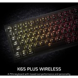 Corsair K65 PLUS WIRELESS, Gaming-Tastatur schwarz, Corsair MLX Fusion