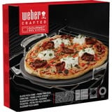 Weber CRAFTED Glasierter Grillstein 8861, rund, Pizzastein grau