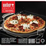 Weber CRAFTED Glasierter Grillstein 8861, rund, Pizzastein grau