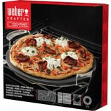 Weber CRAFTED Glasierter Grillstein 8861, rund, Pizzastein grau