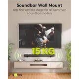 goobay Soundbar-Wandhalterung Universal schwarz, einstellbare Tiefe 90 - 154mm