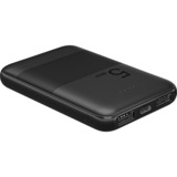 goobay Powerbank Kompakt 5.000 mAh schwarz, 5 Ah, Quick Charge 3.0