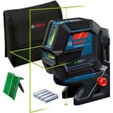 Bosch Kombilaser GCL 2-50 G Professional solo, Kreuzlinienlaser blau/schwarz, grüne Laserlinien, mit Halterung RM10 Professional