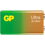 GP Batteries GP Ultra Alkaline 9V Blockbatterie Longlife, 6LR61, 9Volt 1 Stück, mit neuer G-Tech Technologie