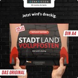 Denkriesen Stadt Land Vollpfosten - Rotlicht Edition, Partyspiel A4-Spielblock