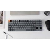 Keychron K13 Max, Gaming-Tastatur grau/orange, DE-Layout, Gateron Low Profile 2.0 Mechanical Red, Hot-Swap, Aluminiumrahmen, RGB