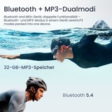 Shokz OpenSwim Pro, Kopfhörer grau, Blueooth, 32 GB Speicher für Musik