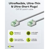 goobay Ultraflexibles Cat.8.1 Patchkabel slim, U/FTP grau, 5 Meter, extrakurze Stecker