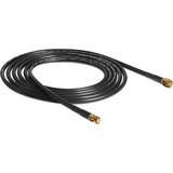 DeLOCK Antennenkabel SMA Stecker > SMA Buchse CFD/RF200, Adapter schwarz, 2 Meter