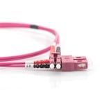 Digitus LWL Patchkabel, Duplex, LC > SC Stecker, Multimode OM4 hellviolett, 10 Meter